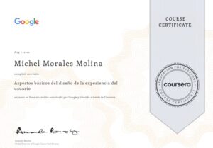 Certificado Michel Morales Aspectos UX