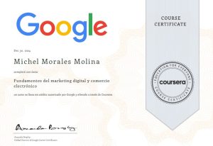 Certificado Michel Morales Fundamentos Marketing Digital